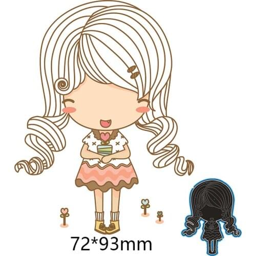Metal Cutting Dies little girl New Scrapbook paper Decoration Embossing DIY Paper Card Craft 72*93mm