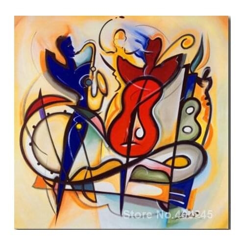 Wall art collection Spontaneous Jam oil on Canvas High quality Hand painted