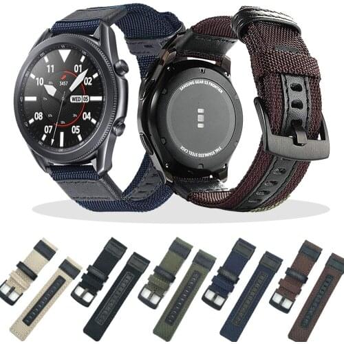 Nylon Band For Samsung Galaxy Watch 3 45/41/Watch 42/47 MM For Xiaomi Haylou Solar LS05 For Polar Ignite Watch Band Bracelet