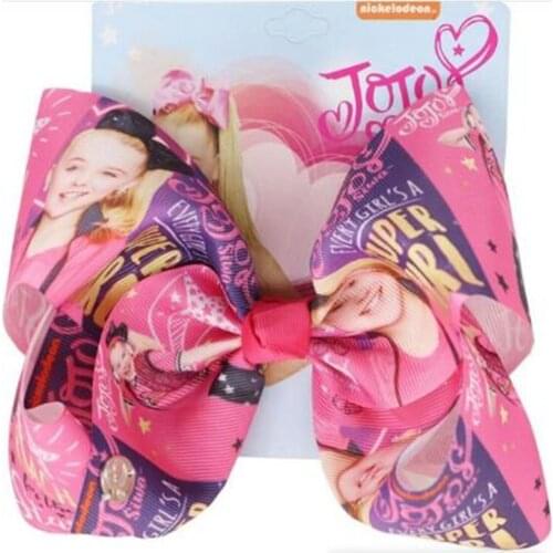 HOT 2020 NEW 8" print girls Bows with hair Clip Pattern Hair Bows Crocodile hairpin bowknot Hairpins Hair Accessories for Girls