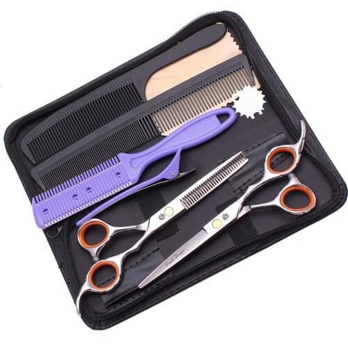 Hair Scissors 5.5" 6" Stainless Barber Hairdressing Scissors Japan Steel Hair Thinning Scissors Professional 1009# Styling Tool