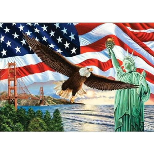 Full round diamond painting Statue of Liberty 5D DIY diamond embroidery mosaic landscape art kit home decoration