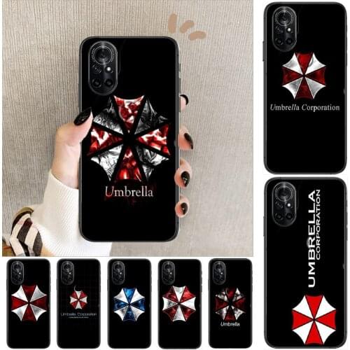 Umbrella corporation Clear Phone Case For Huawei Honor 20 10 9 8A 7 5T X Pro Lite 5G Black Etui Coque Hoesjes Comic Fash desig