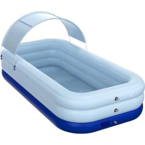 PVC sunshade wireless automatic inflatable swimming pool household childrens pool large outdoor plastic covered pool