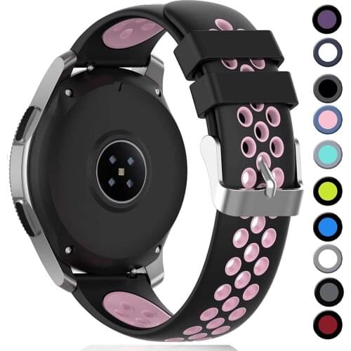 22mm band for samsung galaxy watch 3 45mm active 2 46mm Gear S3 Breathable Silicone sport bracelet huawei watch gt 2e/pro strap