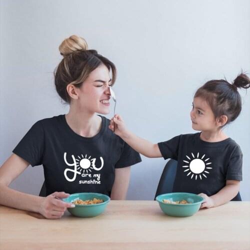 YOU ARE MY SUNSHINE Children Tshirt Mommy and Me Shirts Mama and Mamas Boy Mom and Son Daughter Matching Shirts Clothes