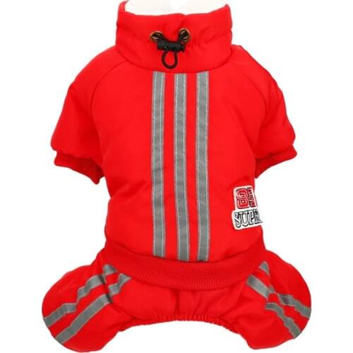 Warm Winter Pet Dog Coat clothes Thick dog Jumpsuits overall Fleece Small Dog Clothes Pet Outfit Clothing 2 Color XS S M L XL