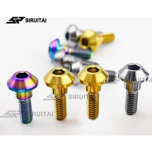 6pcs/Titanium motorcycle motorcycle head screw M6x20mm Yamaha motorcycle brake disc screw