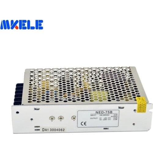 High Quality NED-75A 5V 7A 12V 3A Two Outputs Switching Power Supply AC TO DC 75W Dual Output SMPS From Maker Electric