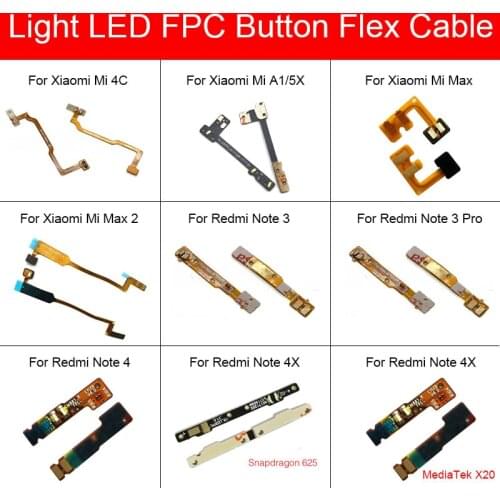 Back Light LED FPC Button For Xiaomi Redmi Mi Max Note A1 2 3 4 4X 5X Pro High Standard Version Light Proximity Sensor Repair