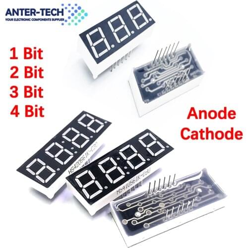 1pc 0.56inch LED display 7 Segment 1 Bit/2 Bit/3 Bit/4 Bit Digit Tube Red Common Cathode / Anode Digital 0.56 inch led 7segment