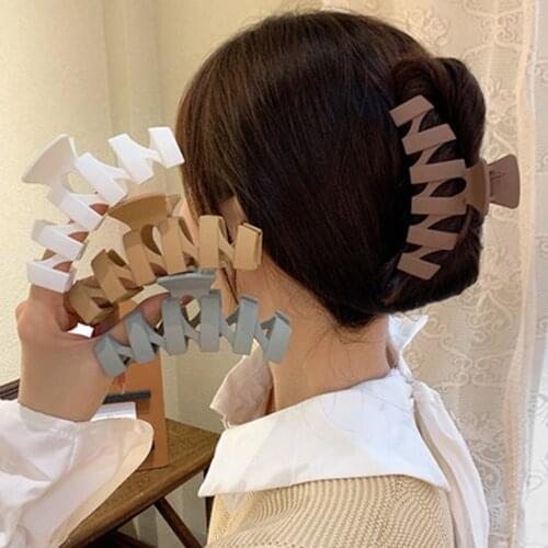 1Pc Korean Hair Claw Crab Clips Large Size Hair Claws Elegant Matte Hairpins Barrette Headwear For Women Fashion Accessories