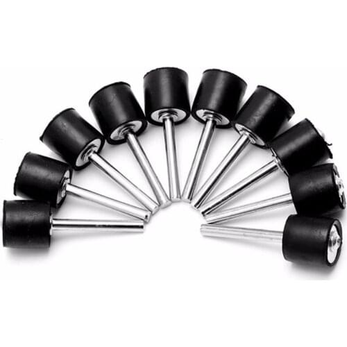 10Pcs Drum Rubber Mandrels 1/8" Shank Fit Sanding Sleeve Dremel Rotary Tool 1/2" New