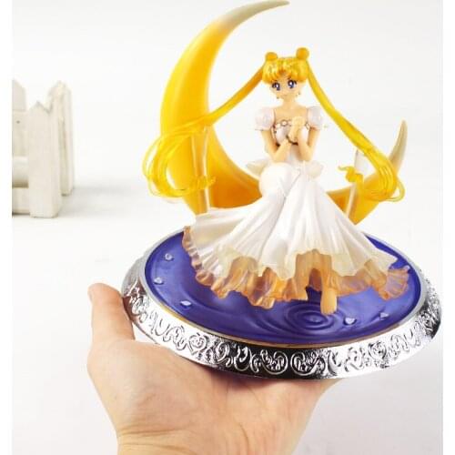 13.5cm Anime Dolls Tsukino PVC Action Figure Wings Cake Decoration Collection Model Toy Doll Gifts