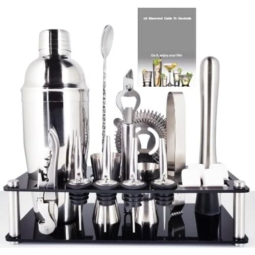 13pcs 450/600/750ml Cocktail Shaker Strainer Bar Ice Wire Mixed Drink Stainless Steel Colander Filter Bartender Cocktail Tool