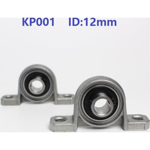 20pcs/lot KP001 12mm Bore Diameter P001 Zinc Alloy Bearing Pillow Block Mounted Support Housing Insert Bearing