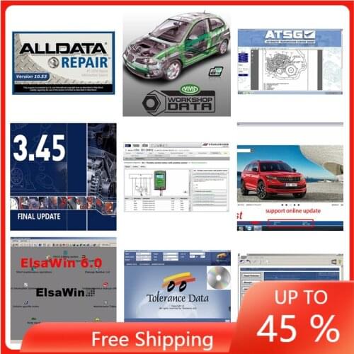 2021Hot Selling Alldata Software Alldata 10.53v Mit//Chell Od5 Software 2015v Vivid Workshop Data E/T/K/A 8.3 Elsa 6.0 10 In 1TB