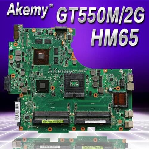 Akemy N53SN Laptop motherboard For Asus N53SN N53SM N53SV N53S N53 Test original mainboard GT550M/gT540M 2GB HM65