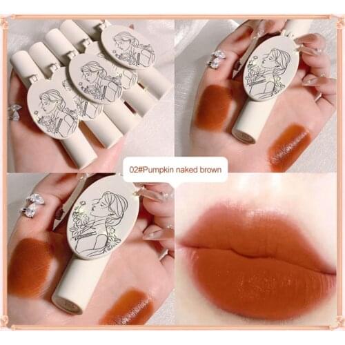 6Colors Velvet Matte Lip Glaze Matte Waterproof Lip Makeup Non-marking Lipstick Long Lasting Lip Glaze Cosmetics Beauty TSLM1