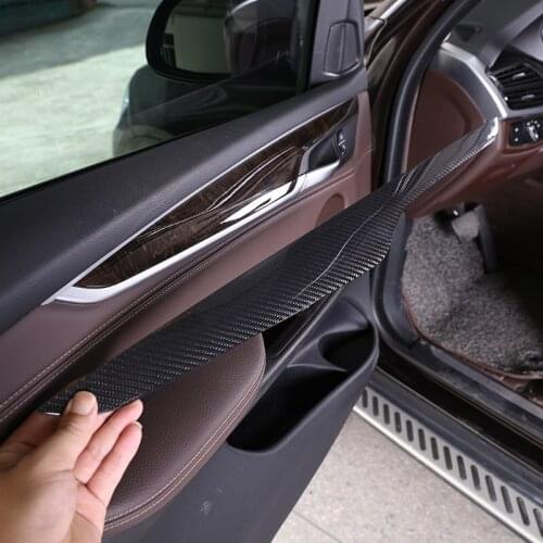 4pcs Real Carbon fiber For BMW X5 F15 2014-2018 Interior Door Decoration Panel Cover Trim Car Accessories