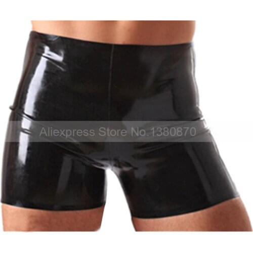 Latex rubber boxer shorts rubber clothings for man S-LPM026