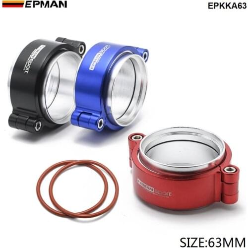 Epman HD Exhaust V-band Clamp System Assembly Anodized Clamp For 2.5" OD Exhaust Downpipe Turbo Dump Pipe EPKKA63