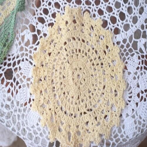 European rural coasters pure cotton hand-crocheted heat insulation cushion vase plate cushion table coaster Manual cup mat