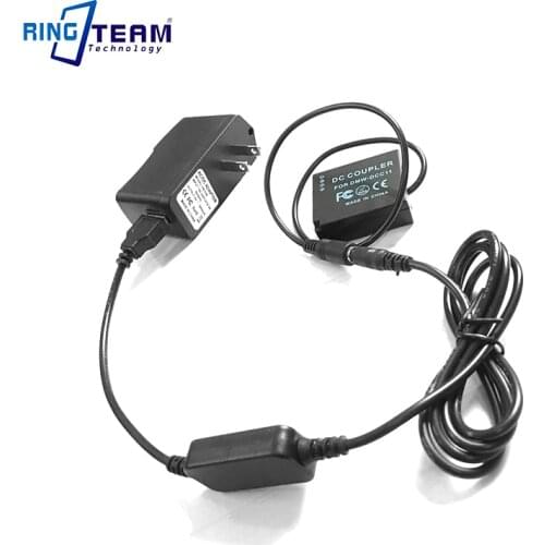 DMW-DCC11 BLG10 BLE9 dummy battery+mobile power bank cable+USB adapter for Lumix GF5 GF6 GX80 GX85 GX86CGK GX7 Mark II ZS60 TZ85