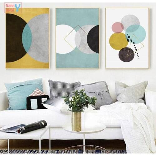 Nordic Wall Posters and Prints Geometry Abstract Art Canvas Painting Decorative Picture for Kids Room Living Room Decoration