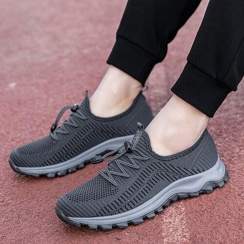 2021 New Large Size 45-50 Comfortable Breathable Middle-aged Elderly Outdoor Walking Shoes Soft Light Casual Shoes Mens Shoes