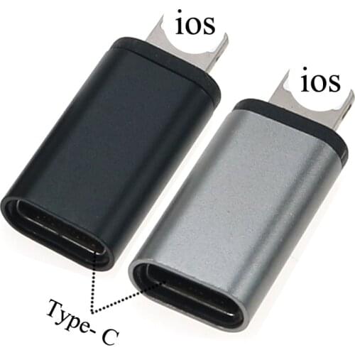 USB C Female to IOS Male Adapter for phone X XR XS Max 8 7 6 6S Plus Type-c To 8pin Charging Sync Charger Cable converter