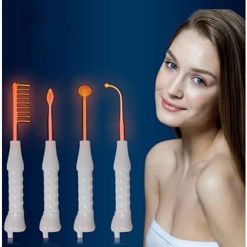 Portable Electrode High Frequency Spot Acne Remover Facial Skin Care Massager For Face Beauty Device Spa Beauty Products