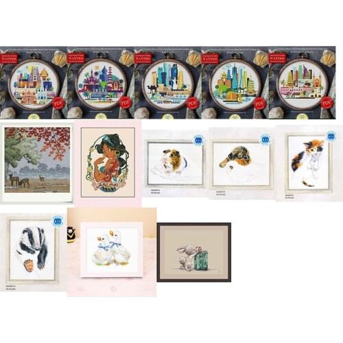 Lovely city styles patterns Counted Cross Stitch 11CT 14CT 18CT Cross Stitch Kits Embroidery Needlework Sets