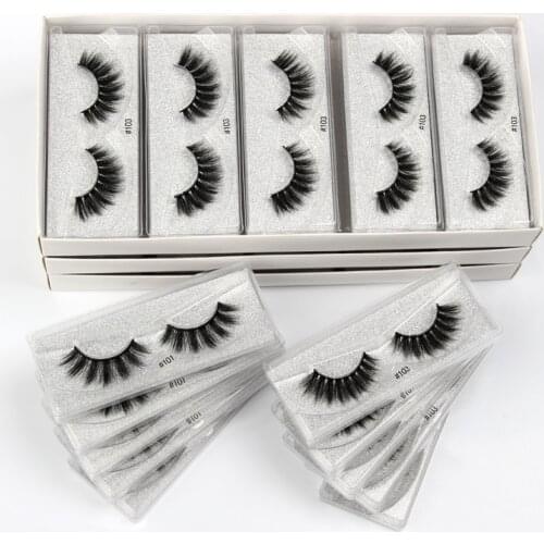 Eyelashes Wholesale 10/20/30/40/50/100Pcs Faux 3D Mink Lashes Wholesale Lashes In Bulk Mink Eyelashes Natural Lashes Bulk Makeup