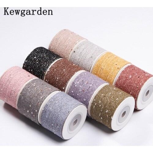 Kewgarden 15 25 38 mm 5/8" 1" 1.5" Stripe Cotton Linen Ribbon Handmade Tape DIY Hairbow Corsage Accessories Sewing Riband 10Yard