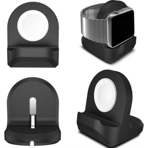 Silicone Charge Stand Holder Station Dock for Apple Watch Series 1/2/3 42mm 38mm Charger Cable For iWatch Drop Shipping