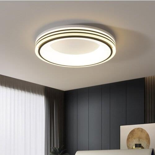 Modern Minimalist Led Round Ceiling Lamp Warm Master Bedroom Room Lamp Wrought Iron Entrance Balcony Study Room Decoration Lamp