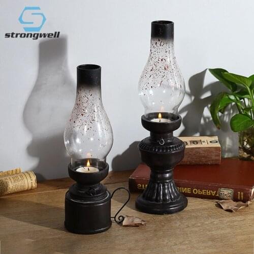 Strongwell Nostalgic Retro Lamp Candlestick Home Decoration Supplies Coffee Shop Restaurant Decoration Ornaments Candle Holder