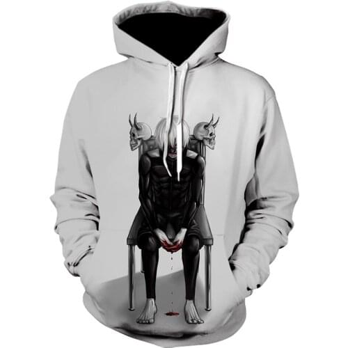 Anime Tokyo Ghoul 3D Print men/women hoodies Streetwear Fashion Pullover large sizes loose Sweatshirt Hip Hop Funny Tracksuits
