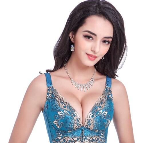 Push Up Large Cup women Bra Cheap Women Brassiere Thin Big size sexy bra Sexy intimates bra women gather breast bra for women