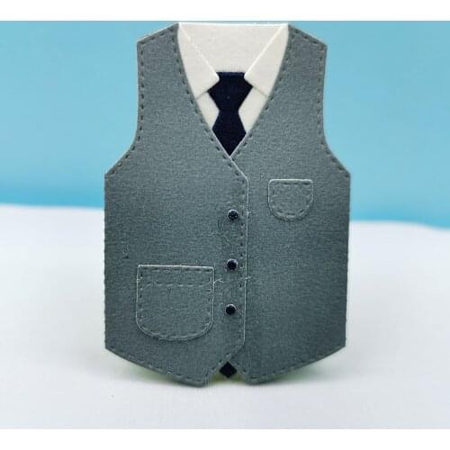 Vest Metal Cutting Dies Scrapbooking Embossing Folders for Card Making Craft DIY Clear Stamps and Slimline Die Cut Molds