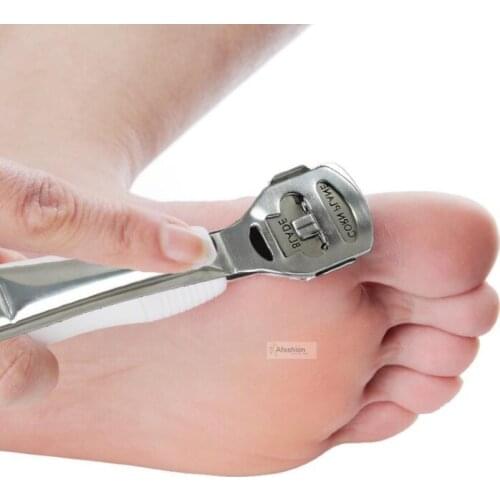 1set Stainless Steel Foot Dead Skin Remover with blade Hand Exfoliating Pedicure Manual File Feet Care Tool