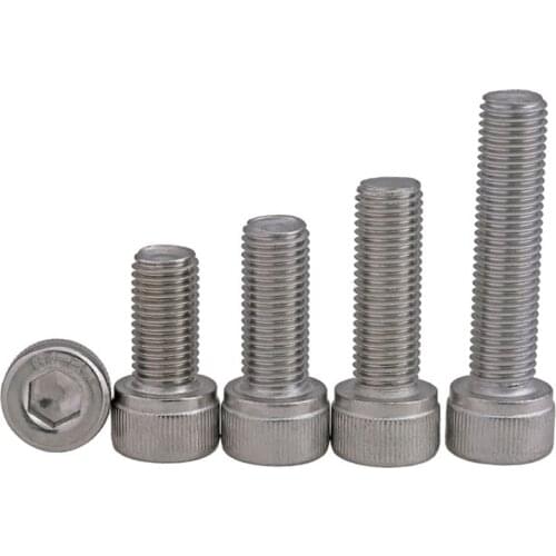 1pcs M6 M8 M10 Cap Head Fine Thread Screws A2 Stainless Steel Allen Hex Socket Bolts