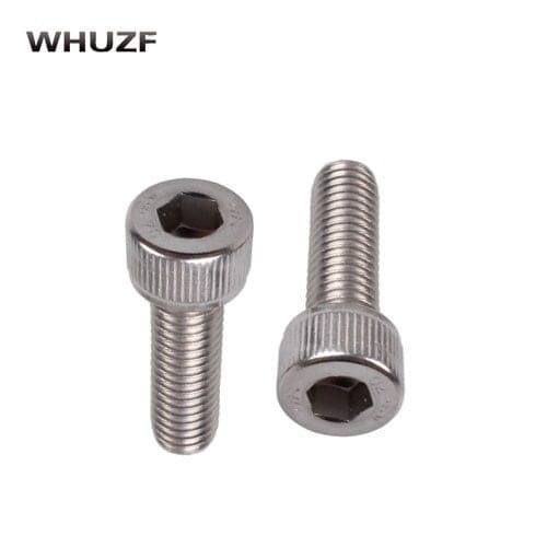 100Pcs DIN912 M3 304 Stainless Steel Hexagon Socket Head Cap Screws bolt Metric Thread Bicycle Hex Bolts HW003