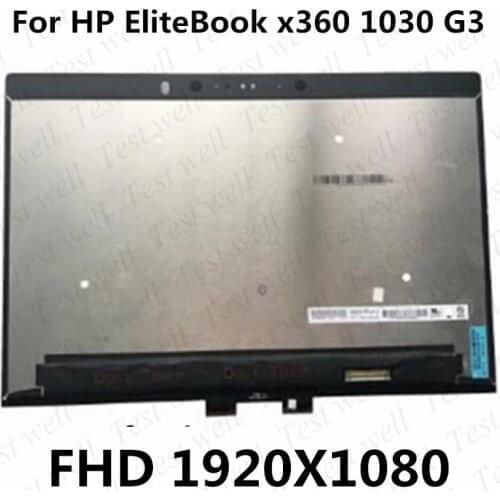 13.3''LCD LED Touch Screen Digitizer Assembly For HP Eliteboo X360 1030 G3 FHD 1920X1080 OR 4K 3840*2160 EDP 40 Pins