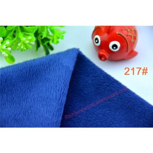 217# deep blue color Super soft short hair 2-3mm Fleece Fabric velvet microfiber velboa for DIY patchwork toy shoes sofa pillow