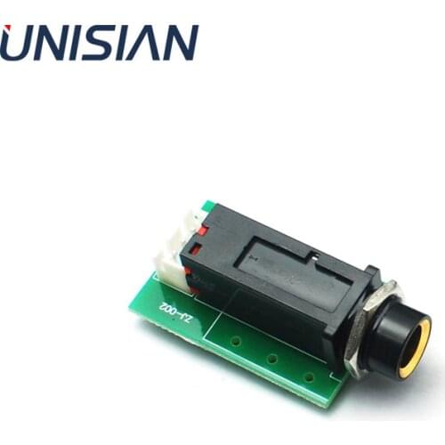 UNISIAN Audio signal adapter MIC 6.5mm 6.35 6.3 Microphone interface to 3pin 2.54mm terminal Conversion board for home amplifer