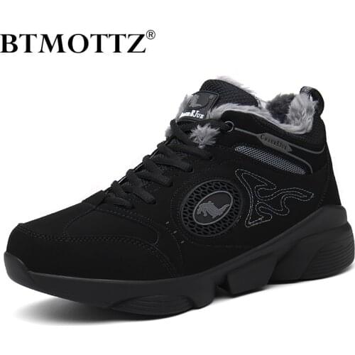 Winter Mens Casual Shoes Fashion Designer Sneakers Platform Ankle Boots Lace Up Mens Outdoor Climbing Hiking Boots Snow Boots
