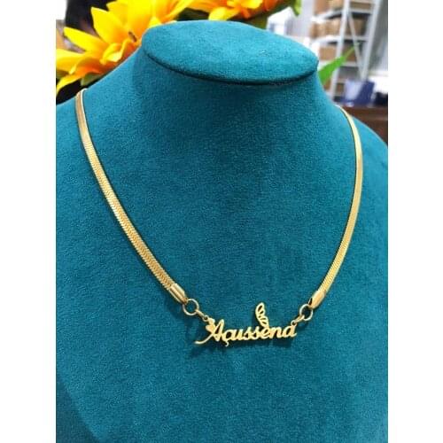 Personalized Snake Chain Custom Name Necklaces For Women Nameplate Jewelry Stainless Steel Letter Necklace Best Friend Gifts BFF