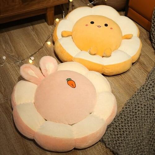 Flower modelling cushion cute pillow Round cushion cute pillow Wave window modern cartoon sofa cushion tatami cushion